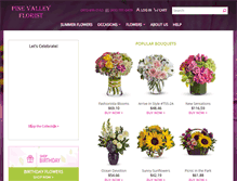 Tablet Screenshot of pinevalleyflorist.com